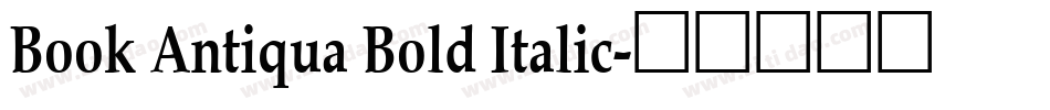 Book Antiqua Bold Italic字体转换